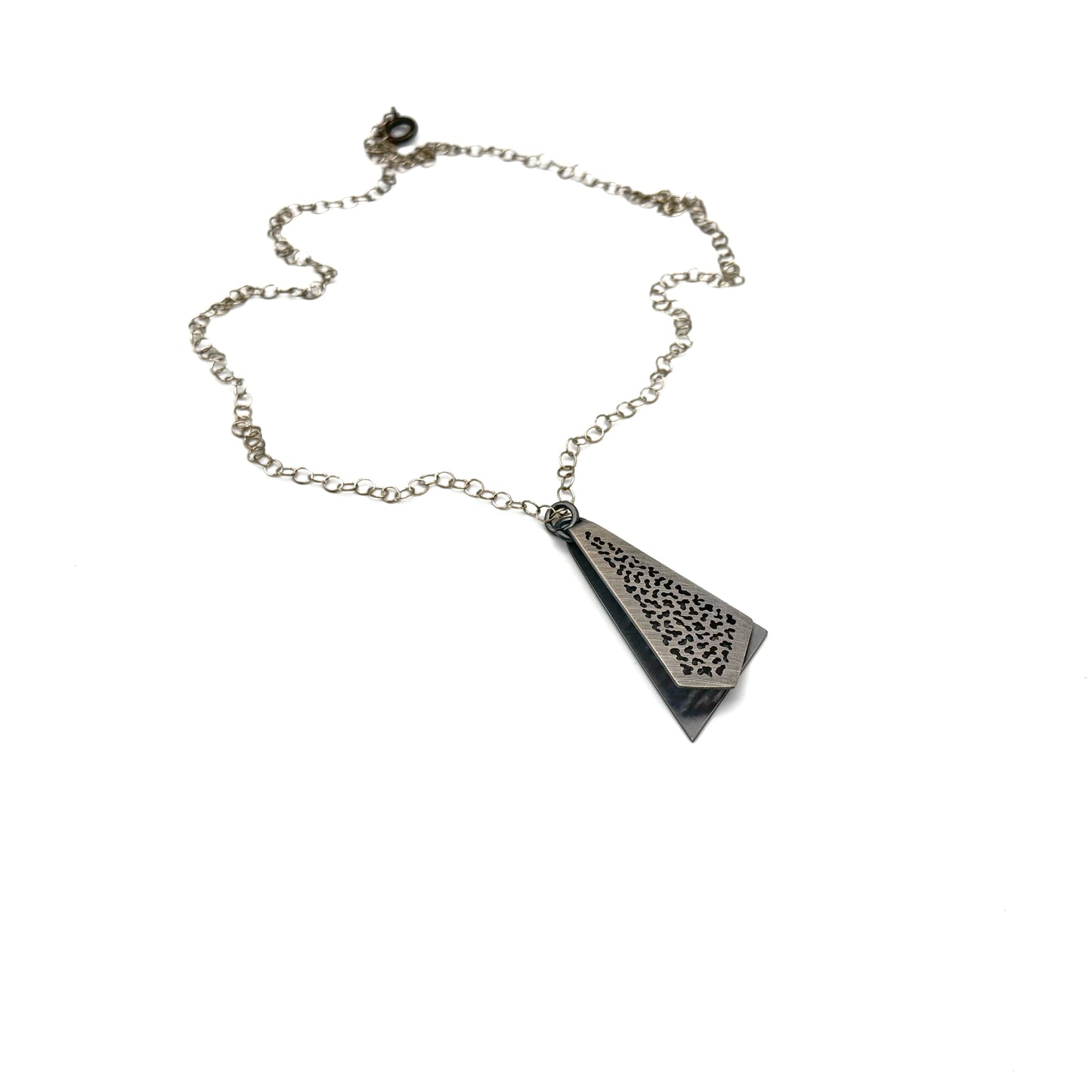 Hand Pierced Silver necklace