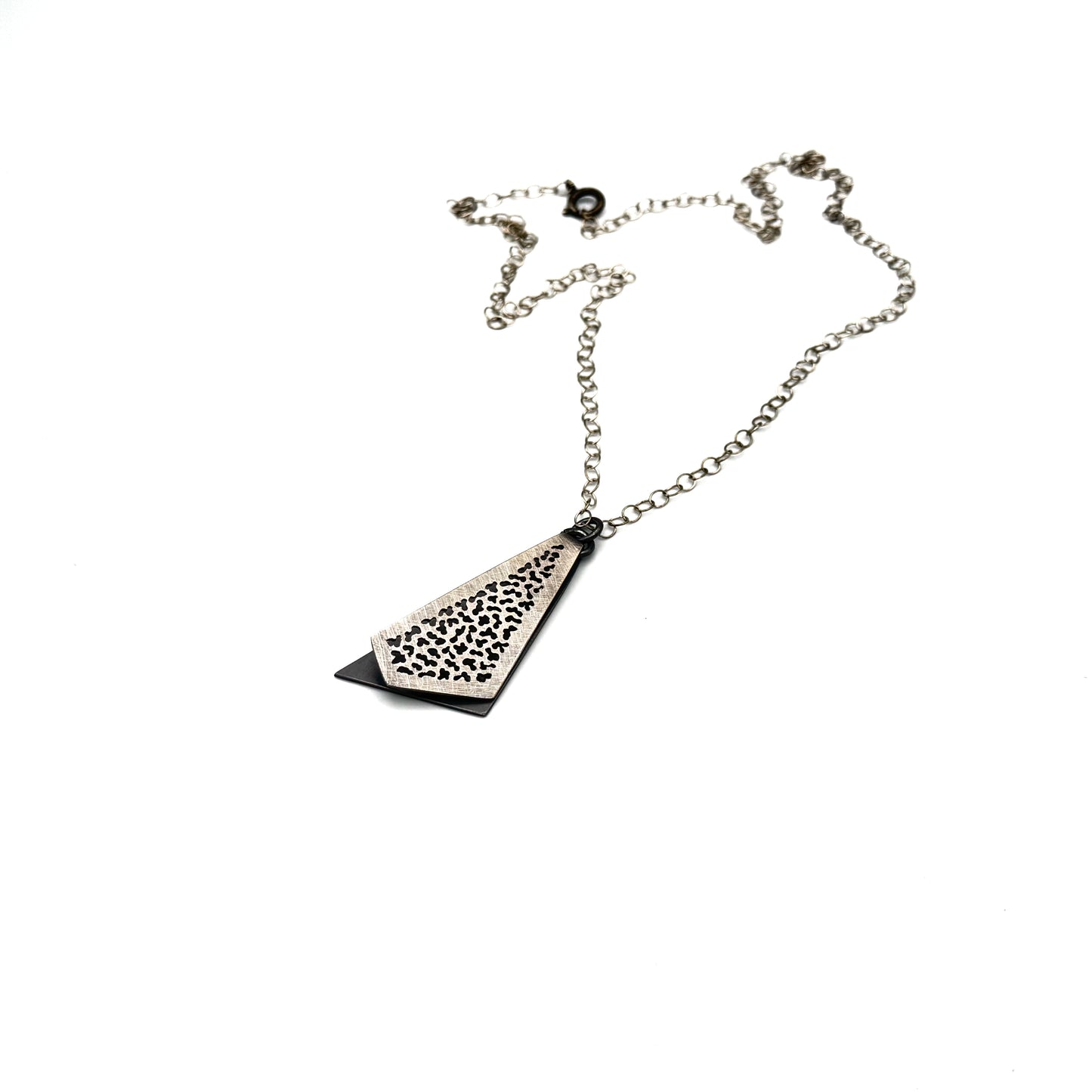 Hand Pierced Silver necklace