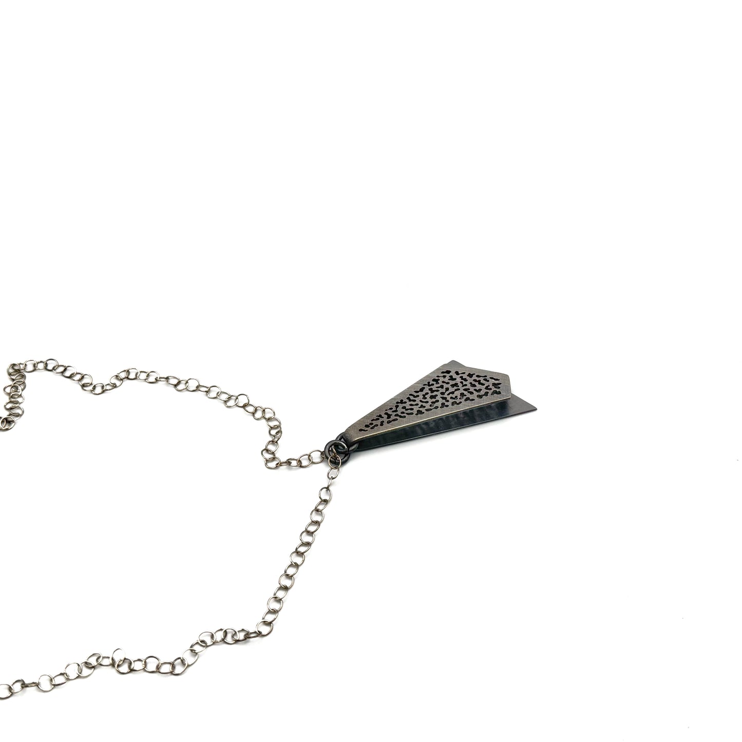Hand Pierced Silver necklace
