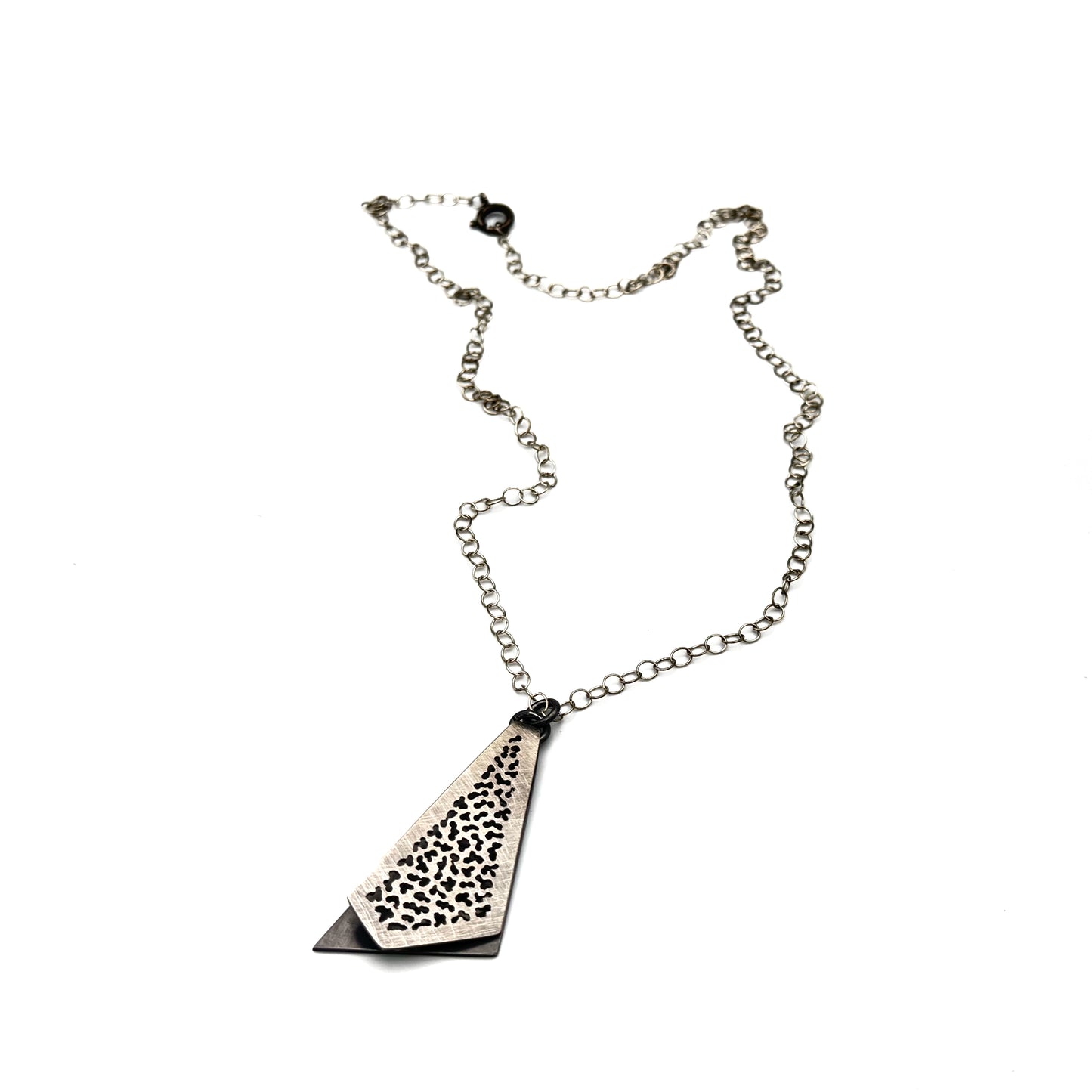 Hand Pierced Silver necklace